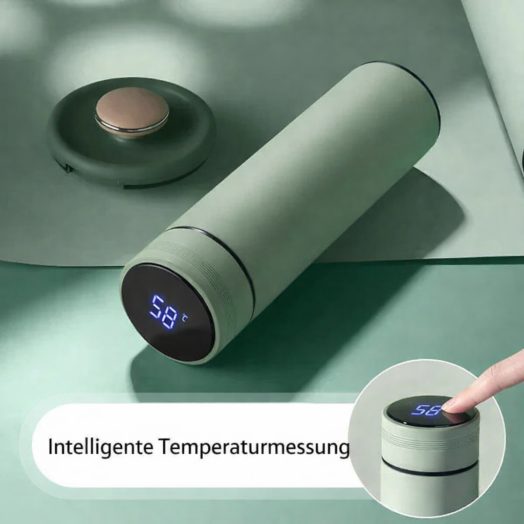 Präzisions-Isolierflasche mit digitaler Temperaturanzeige