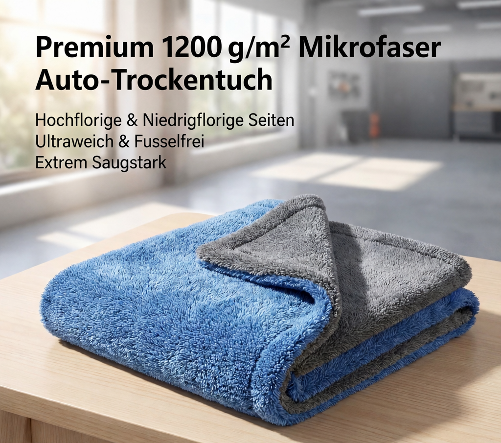 Premium Mikrofaser Auto-Trockentuch, 1200g/m2