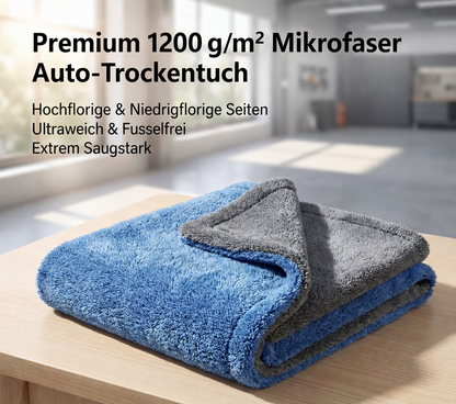 Premium Mikrofaser Auto-Trockentuch, 1200g/m2